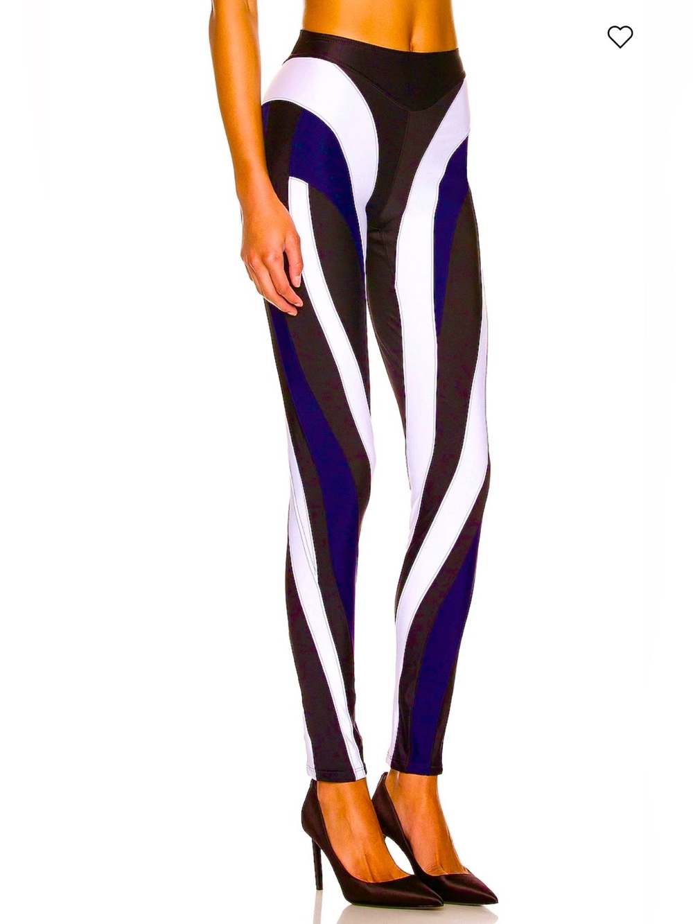Mugler Spiral Leggings - Black White & Navy Brand new with Tags size 42 - Picture 2 of 16